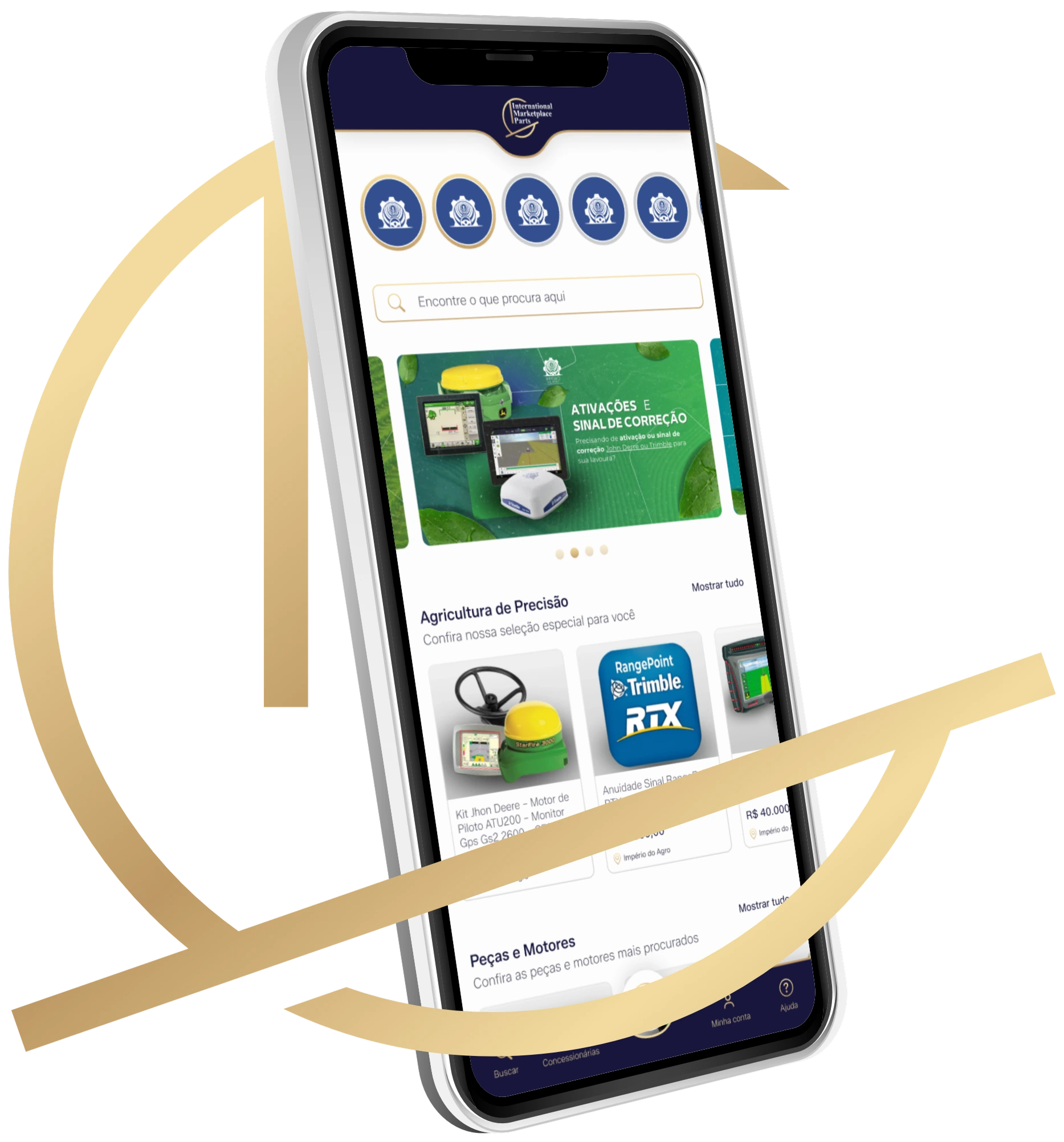 Tela inicial do aplicativo IMP Agro